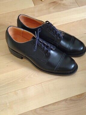 Boulet Black Cap-Toe Men's Dress Shoes, Goodyear Welted made in Canada